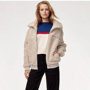 Aritzia Wilfred Free Sherpa Bomber Jacket